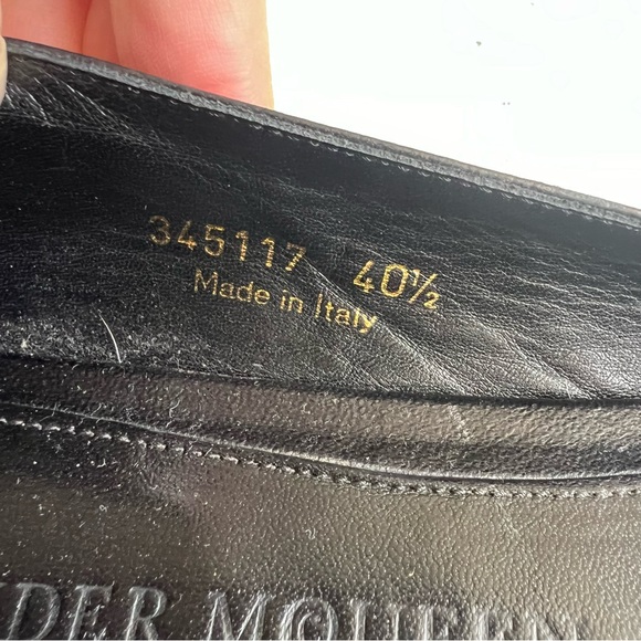 Alexander McQueen black flats size 10.5 - Picture 6 of 7